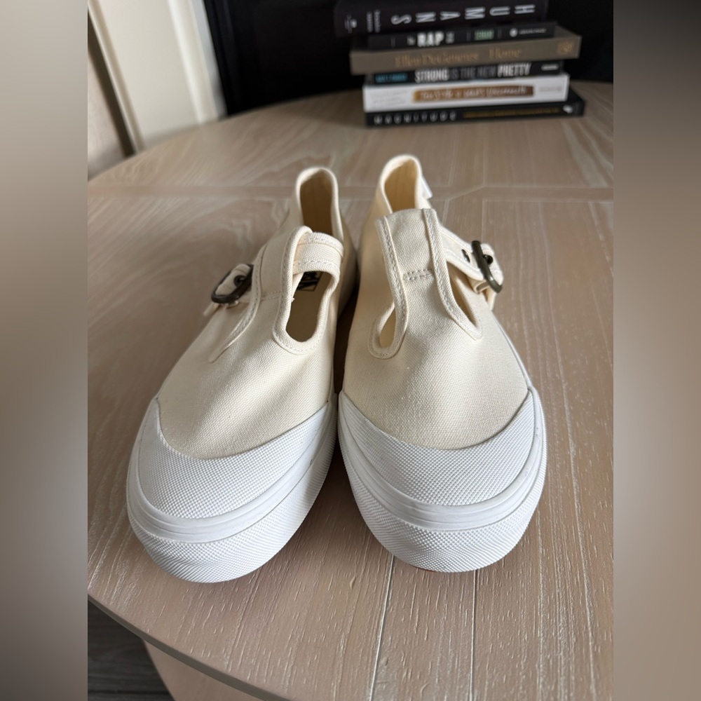 VANS|Beige cream canvas Maryjane sneakers with buckle & rubber sole•••NWOT,boho - Picture 12 of 15